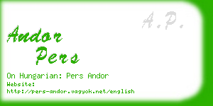 andor pers business card